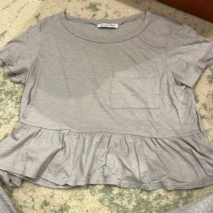 Gray baby doll tee